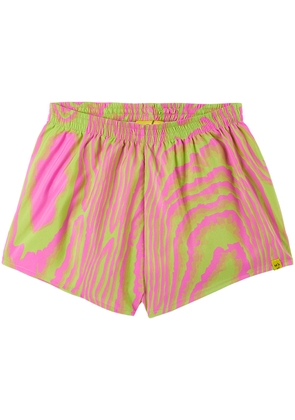 M'A Kids Kids Green & Pink Printed Swim Shorts