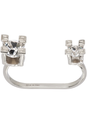 Givenchy Silver 4G Claw Double Ring