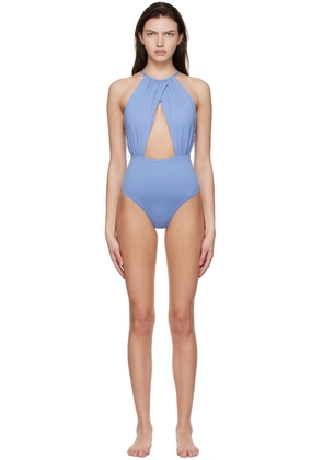 BONDI BORN Blue Camilla One-Piece Swimsuit