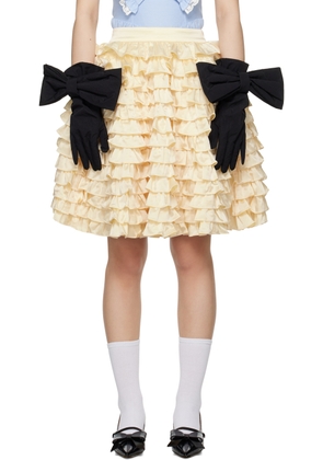 SHUSHU/TONG Yellow Ruffle Midi Skirt