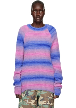 AGR Blue & Pink Striped Sweater