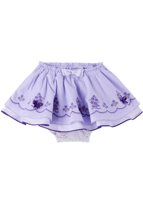 ANNA SUI MINI Baby Purple Tiered Skirt
