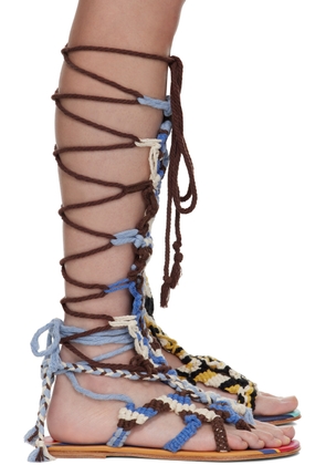 Diana Sträng Multicolor Low Macrame Sandals