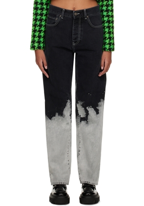 MSGM Black Hand-Bleached Jeans