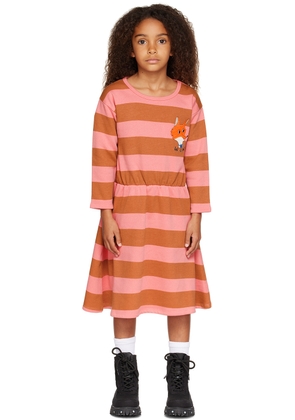 Wander & Wonder Kids Pink & Brown Helmi Dress