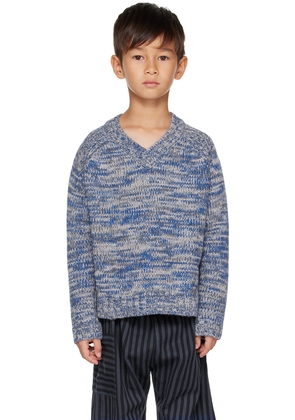 Caramel Kids Blue & Gray Mulu Sweater