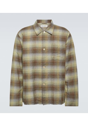 Our Legacy Box checked linen and cotton shirt