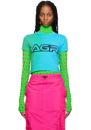 AGR Blue & Green Gradient T-Shirt