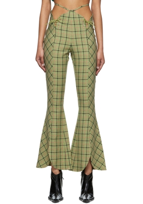 DIDU Green Polyester Trousers