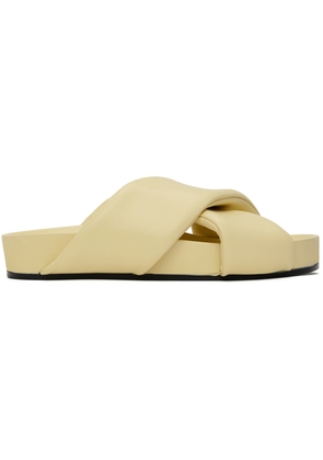 Jil Sander Yellow Oversize Wrapped Sandals