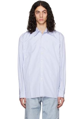 Camiel Fortgens White & Blue Pocket Shirt