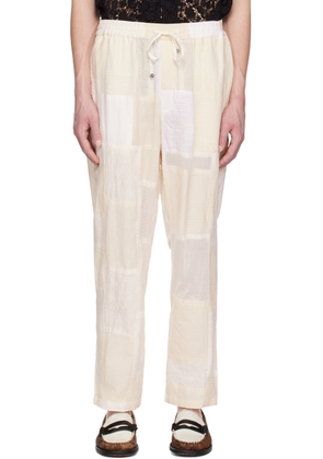 HARAGO Beige Embroidered Trousers