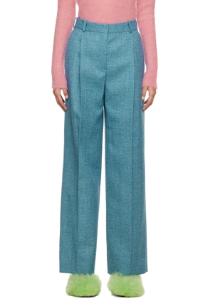 Nina Ricci Blue Houndstooth Trousers