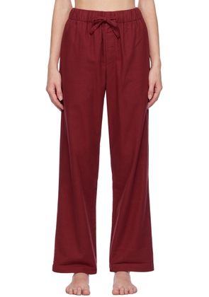 Tekla Burgundy Drawstring Pyjama Pants