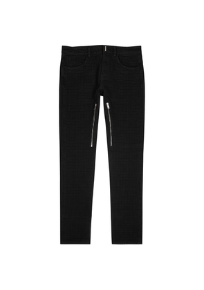Givenchy 4G Logo-jacquard Slim-leg Jeans - Black - W30