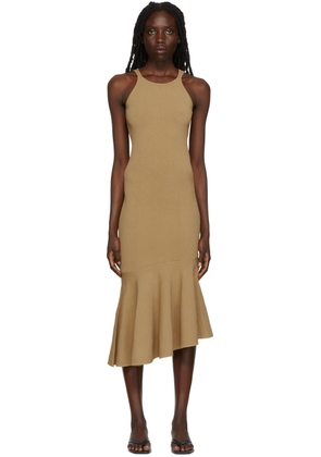 DEVEAUX NEW YORK Khaki Charlize Midi Dress