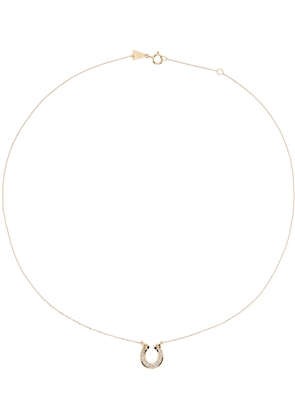 Adina Reyter Gold Baguette Horseshoe Necklace