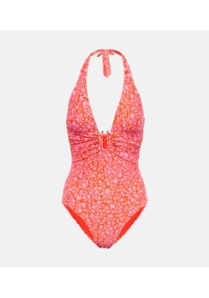 Heidi Klein Limpopo floral halterneck swimsuit