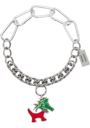Chopova Lowena Silver Dragon Charm Necklace