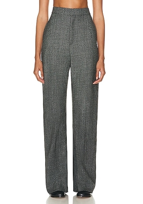 Loewe High Waisted Trouser in Black & White - Charcoal. Size 42 (also in 34, 38, 40).