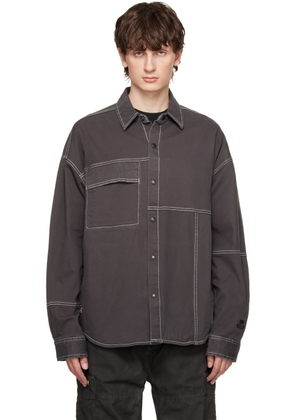 Izzue Gray Paneled Shirt