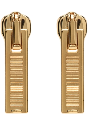 VTMNTS Gold Barcode Zipper Earrings