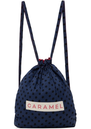 Caramel SSENSE Exclusive Kids Blue Polka-Dot Backpack