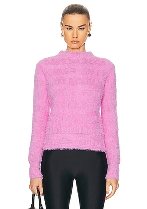 Balenciaga Furry Fitted Sweater in Pink - Pink. Size L (also in M, S, XS).