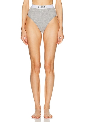 VERSACE Cotton Rib Underwear in Grey Melange - Grey. Size 3 (also in 1, 2, 4, 5).