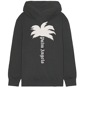 Palm Angels Palm GD Hoodie in Dark Grey & Off White - Charcoal. Size L (also in M, S, XL/1X).