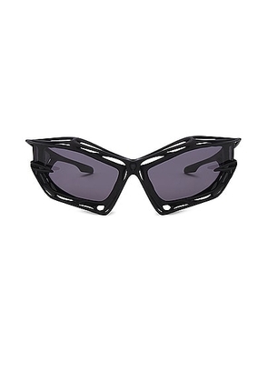 Givenchy Giv Cut Cage Sunglasses in Matte Black & Smoke - Black. Size all.