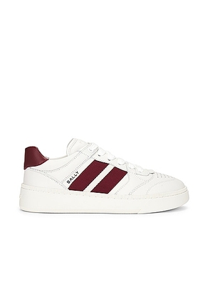 Bally Rebby Sneaker in White & Bally Red - White. Size 10.5 (also in 5.5, 6.5, 7, 7.5, 8, 8.5, 9, 9.5).