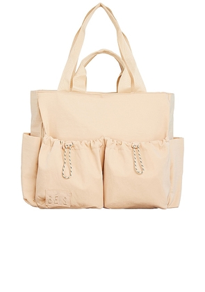 BEIS The Sport Carryall in Beige.