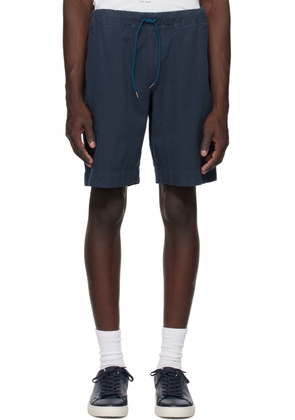 PS by Paul Smith Navy Embroidered Shorts