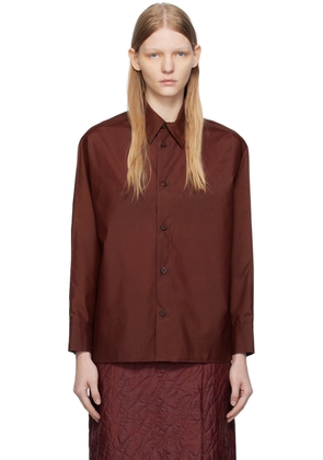 UMBER POSTPAST Brown Garment-Dyed Shirt