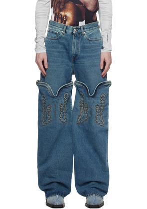 Y/Project Blue Maxi Cowboy Jeans