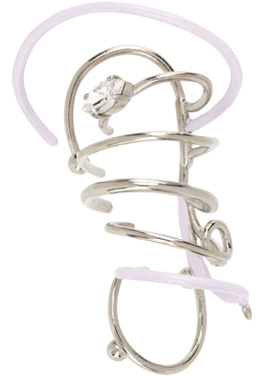 Panconesi Silver & Purple Small Orbit Single Ear Cuff