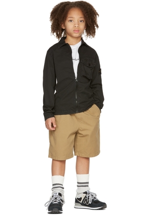 Stone Island Junior Kids Black Overshirt Jacket