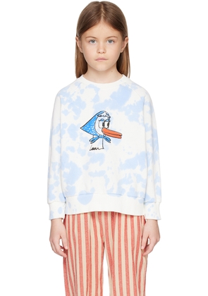 Wander & Wonder Kids Blue & White Granny Duck Sweatshirt