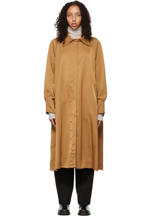 DEVEAUX NEW YORK Tan Buttoned Trench Coat