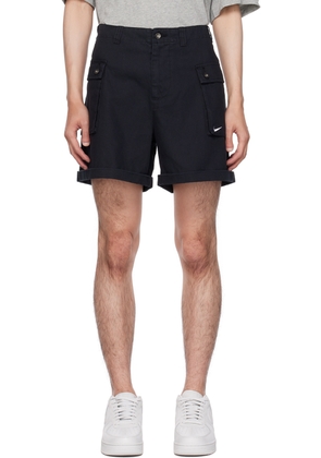 Nike Black Embroidered Cargo Shorts
