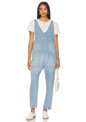 Free People x We The Free High Roller Jumpsuit in Denim-Light. Size L, S, XL, XS.