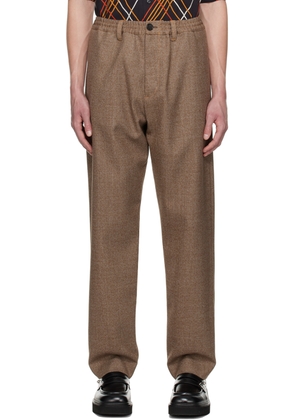 Marni Brown Textured Trousers