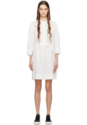 See by Chloé White Embroidered Minidress