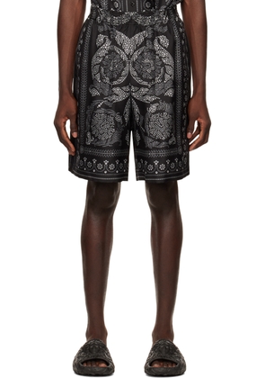 Versace Black Barocco Shorts