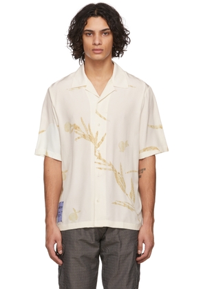 MCQ Off-White Pressed Leaves Casual Shirt