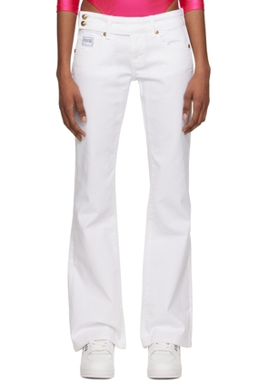 Versace Jeans Couture White Five-Pocket Jeans