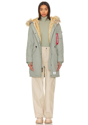 ALPHA INDUSTRIES Elyse Parka in Baby Blue. Size L.