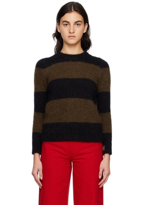 Raf Simons Black & Brown Stripe Sweater