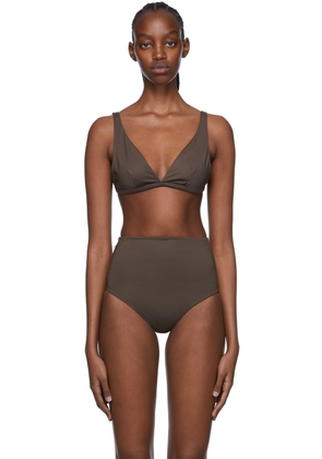 ASCENO Brown Cannes Bikini Top